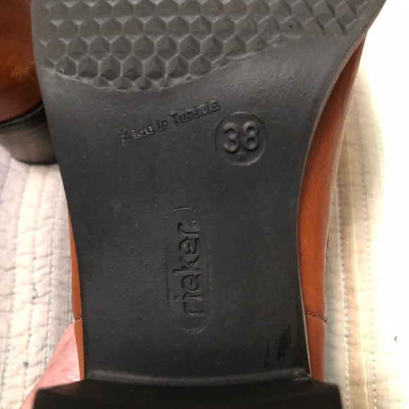 Rieker boots. Cognac color size 38 barely used. Photo show wear. - Picture 6 of 8
